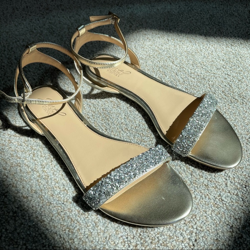 Badgley Mischka Gold Sandals